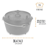 Petromax 7.5L Cast Iron Dutch Oven
